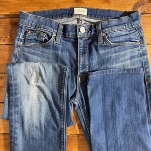 Hudson Jeans Women 27 Blue Denim Tilda Midrise Cigarette Skinny USA Made *FLAWS
